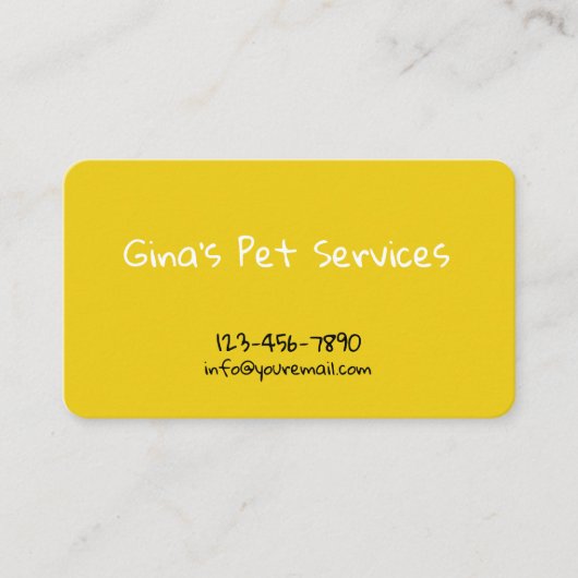 Pet Services Visitekaartje (Voorkant)