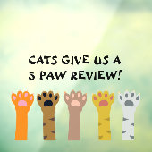 Pet Shop Cats Five Paw Review for Pet Care Raamsticker (Vel 3)