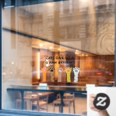 Pet Shop Cats Five Paw Review for Pet Care Raamsticker (Cafe Raam)