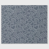 Pet Shop Hart Hond Botten Naadloos Patroon Cadeaupapier (Vlak)