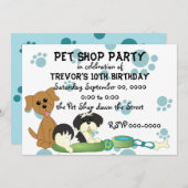 Pet Shop Party Kaart (Voorkant / Achterkant)