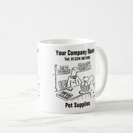 Pet Shop & Pet Supplies Cartoon Mok (Voorkant rechts)