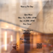 Pet Shop Transparant Aangepaste Snijvenster Koppel Raamsticker (Vel 2)