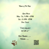 Pet Shop Transparant Aangepaste Snijvenster Koppel Raamsticker (Vel 3)