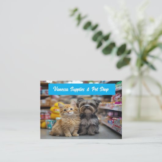  Pet Shop Visitekaartje (Staand voorkant)
