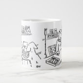 Pet Shop Worker Hond Winkelen Grote Koffiekop (Voorkant)