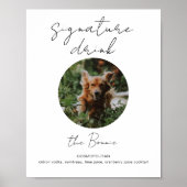 Pet Signature Drink Dog Bar Cocktail met foto Poster (Voorkant)