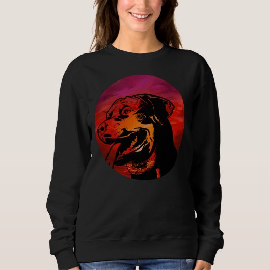 Pet Silhouette Rottweiler Trui (Voorkant)