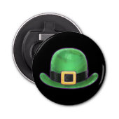 Pet Sint Paddys Day Green Derby Button Flesopener (Voorkant)