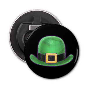 Pet Sint Paddys Day Green Derby Button Flesopener