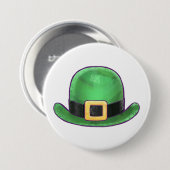 Pet Sint Paddys Day Green Derby Ronde Button 7,6 Cm (Voorkant /achterkant)
