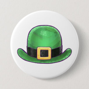 Pet Sint Paddys Day Green Derby Ronde Button 7,6 Cm