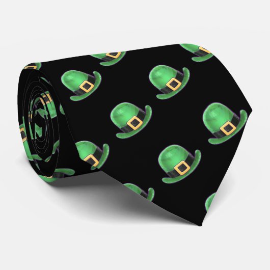 Pet Sint Paddys Day Green Derby Stropdas (Opgerold)