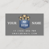 Pet Sitter Animal Care Cute Dogs Modern Visitekaartje (Voorkant)