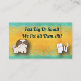 Pet Sitter Animal Care Dog Cat Visitekaartje
