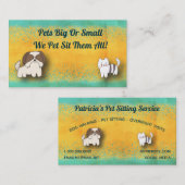 Pet Sitter Animal Care Dog Cat Visitekaartje (Voorkant / Achterkant)