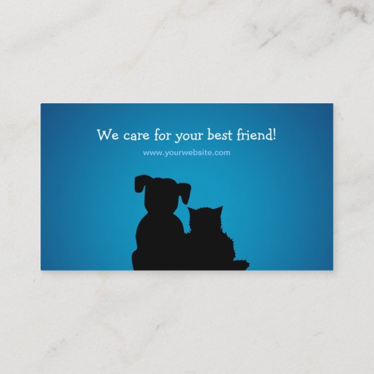 Pet Sitter Animal Care Vet visitekaartje (Achterkant)