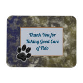 Pet Sitter Appreciation Blue Gold Swirls Bedankt Magneet (Horizontaal)