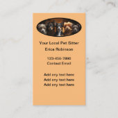 Pet Sitter Beste Verticale Visitekaartjes (Voorkant)