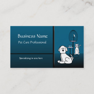Pet Sitter Boarding Business Custom Visitekaartje