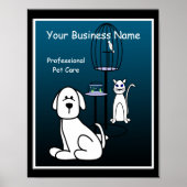 Pet Sitter Boarding Business Sign Poster (Voorkant)