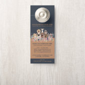 Pet Sitter Botanical Flowers Rustic Boutique Dogs Deurhanger (Op knop)