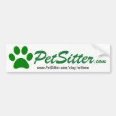 Pet Sitter Bumpersticker (Voorkant)