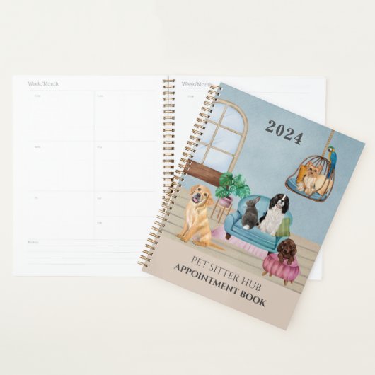 Pet Sitter Business Kantoor Afsprakenkalender Planner (Display)