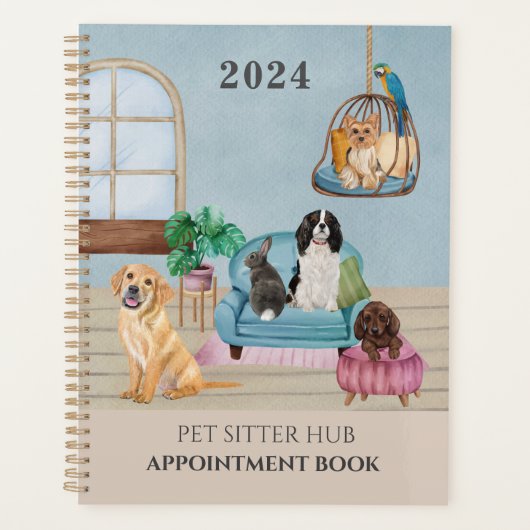 Pet Sitter Business Kantoor Afsprakenkalender Planner (Voorkant)