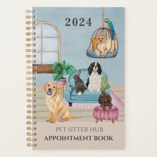 Pet Sitter Business Kantoor Afsprakenkalender Planner (Voorkant)