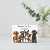 Pet Sitter Contactkaartje (Staand voorkant)