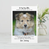 Pet Sitter Custom Hond Puppy Foto Grappig Dank u Kaart (Staand voorkant)