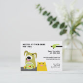 Pet Sitter - Dog Cat Bird & Fish White background Visitekaartje (Staand voorkant)