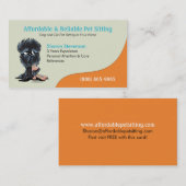 Pet Sitter Dog Day Care Business Affenpinscher Visitekaartje (Voorkant / Achterkant)