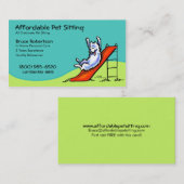 Pet Sitter Dog Day Care Business Visitekaartje (Voorkant / Achterkant)