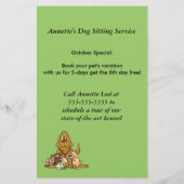 Pet sitter dog kennel pet's flyer sjabloon (Achterkant)