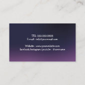 Pet Sitter Dog Walker Cute Paw Logo Paars Visitekaartje (Achterkant)