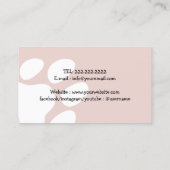 Pet Sitter Dog Walker Cute Pink Paw Heart Visitekaartje (Achterkant)