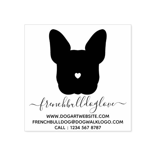 Pet Sitter Dog Walker French Bulldog Rubberstempel (Afrduk)