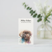 Pet Sitter Dog Walker Labrador Retriever Puppy Visitekaartje (Staand voorkant)