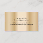 Pet Sitter Dog Walker Paw Logo Modern Gold Visitekaartje (Achterkant)