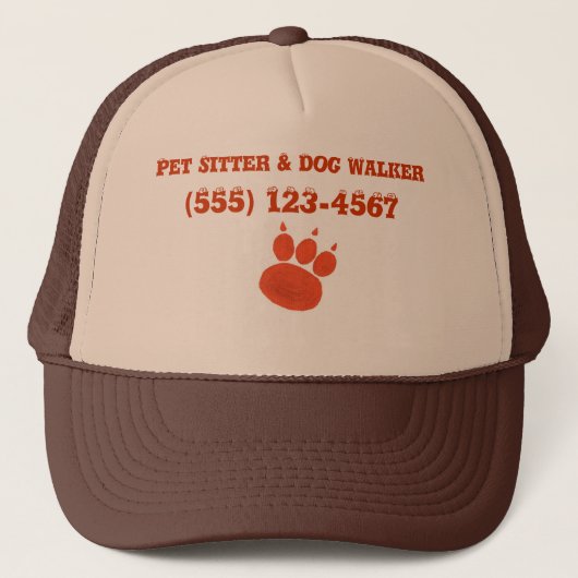 Pet Sitter & Dog Walker Paw Print (Voorkant)