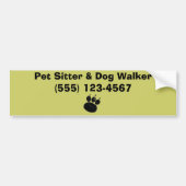Pet Sitter & Dog Walker Paw Print Bumpersticker (Voorkant)