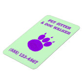 Pet Sitter & Dog Walker Paw Print Magneet (Linkerzijde)