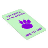 Pet Sitter & Dog Walker Paw Print Magneet (Rechterzijde)