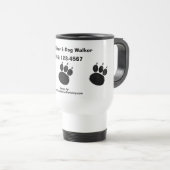 Pet Sitter & Dog Walker Paw Print Reisbeker (Voorkant rechts)