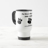 Pet Sitter & Dog Walker Paw Print Reisbeker (Voorkant links)