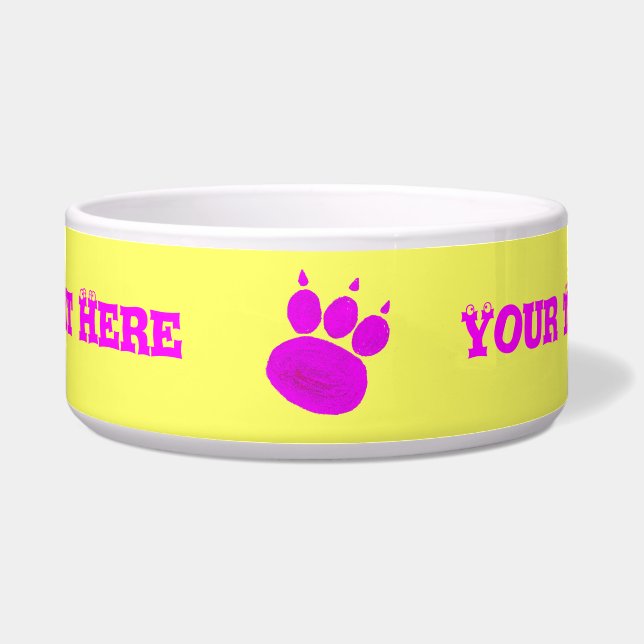 Pet Sitter & Dog Walker Paw Print Voerbakje (Voorkant)