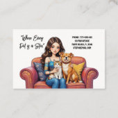 Pet Sitter Dog Walker Visitekaartje (Achterkant)