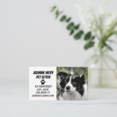 Pet Sitter Dog Walker Visitekaartje (Staand voorkant)